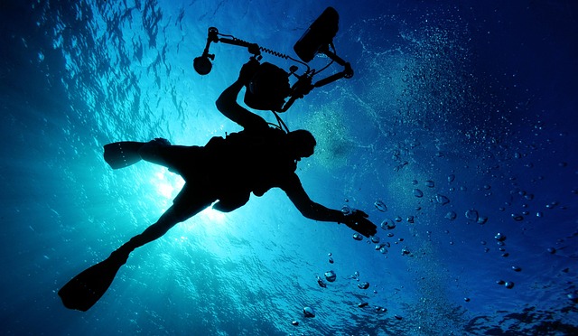 Person scuba diving